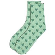 Chaussettes Sud Trading Une paire de chaussettes paillettes coeurs ver...