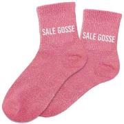 Chaussettes Sud Trading Paire de chaussettes sale gosse pailletées ros...