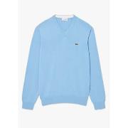 Sweat-shirt Lacoste Pull col V bleu