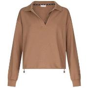 Sweat-shirt Liu Jo Sweat marron avec strass