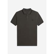 T-shirt Fred Perry Polo à double bouts - vert foncé noir