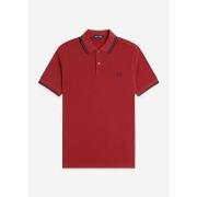 T-shirt Fred Perry Polo à double bouts - rouge brûlé marine