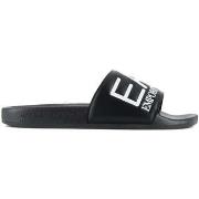 Claquettes Ea7 Emporio Armani Visibility Logo Slides Black/White