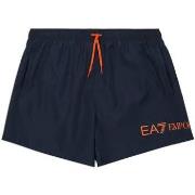 Maillots de bain Ea7 Emporio Armani Logo Swim Shorts Armani Blue/Tange...