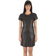 Robe La Canadienne Robe cuir agneau noire-033873