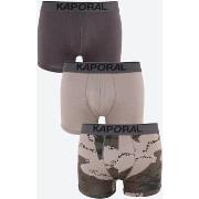 Slips Kaporal - Pack de 3 Boxers - anthracite et taupe