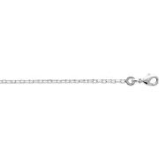 Collier Brillaxis Chaîne maille forçat argent rhodié 45cm 1.9 mm