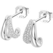 Boucles oreilles Lotus Boucles d'oreilles Silver oxydes