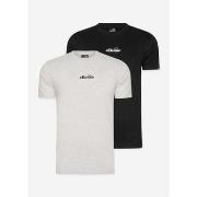 T-shirt Ellesse 2 Pack ollio tee - grey marl - black