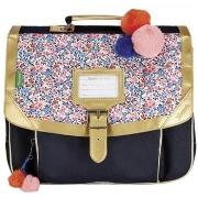 Cartable Tann's Cartable 35 Fleurs Antonia Ref Bleu 35*27*14.5 cm