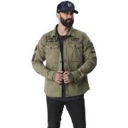 Veste Von Dutch Surchemise homme en serge avec badges Cain