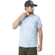 Chemise Von Dutch Chemise homme Chambray imprimé fleurs en coton