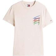 T-shirt Tommy Jeans 3 Colour Twisted Logo T-Shirt Oat Marl Heather