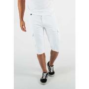 Short Hollyghost Short cargo mi-long blanc