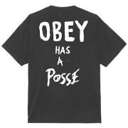 T-shirt Obey T-shirt Has a Posse Homme Vintage Black