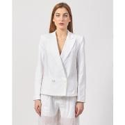 Veste EAX Blazer croisé 2 boutons pour femme AX Blanc