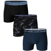 Caleçons Björn Borg Boxers Cotton Stretch 3-Pack Noir Bleu