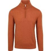 Sweat-shirt R2 Amsterdam R2 Half Zip Pull Laine Merino Brique