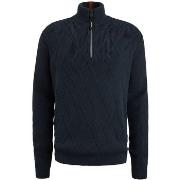 Sweat-shirt Vanguard Pullover Demi-Zip Structure Marine