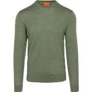 Sweat-shirt Suitable Pull Laine Mérino Vert Mid