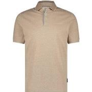 T-shirt State Of Art Polo Oxford Placketdetail Beige