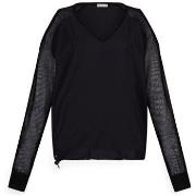 Sweat-shirt Liu Jo Sweat noir avec cut-out