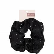 Kitsch Satin Rhinestone Brunch Scrunchie - Black