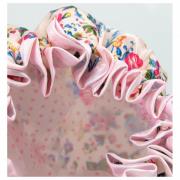 The Vintage Cosmetic Company Shower Cap - Pink Floral Satin