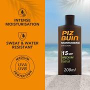 Crème Solaire Hydratante Piz Buin – Protection Moyenne SPF 15 200 ml