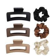 brushworks Natural Hair Clip and Scrunchie Set