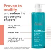 Avène Cleanance Cleansing Gel For Oily, Blemish Prone Skin 400ml