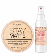 Coffret de poudre pressée et de spray fixateur Stay Matte Rimmel.