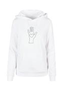 Sweatshirt 'Peace - Scribble Hand Heart'