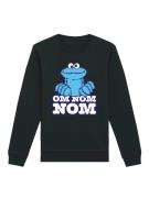 Sweatshirt 'Sesamstraße Cookie Monster Nom Nom'