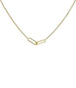 Karma Kettingen Karma Necklace Double Square Goldplatd Zilverkleurig