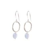 A Beautiful Story Oorbellen Graceful Blue Lace Agate Earrings Zilverkl...