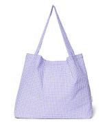 Studio Noos Luiertas Checked Cotton Mom Bag Paars