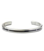 Rebel and Rose Armbanden Bangle Brushed Block Zilverkleurig