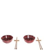 ITEM International Koken & Tafelen Sushi Set 6 Bamboo Stoneware Roze