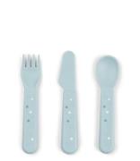 Done by Deer Baby Accessoires Foodie Cutlery Set Happy Dots Blauw