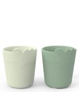 Done by Deer Baby Accessoires Kiddish Mini Mug 2 Pack Groen