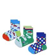 Happy Socks Sokken 3-Pack Kids Car Socks Lichtblauw