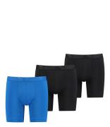 Puma Boxershorts Sport Microfiber Long Boxer 3P Blauw