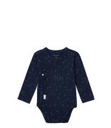 Noppies Babykleding Romper Norsik Long Sleeves Allover Print Blauw