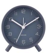 Karlsson Wekkers Alarm clock Lofty metal matt, D. 11cm Donkerblauw