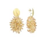 Classic Earring Glassberry Thick Oval Crystal Sequins M