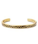 Bangle Brushed Gold Black Triangle