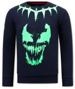 Local Fanatic Sweater met print venom face neon