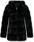 Gentile Bellini Korte faux fur jas met rits en capuchon