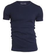 Garage Basis t-shirt v-hals semi bodyfit blauw